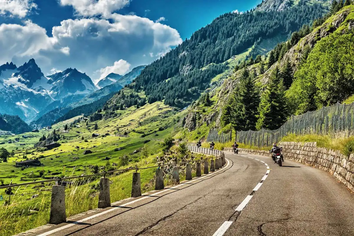 Motorcycle touring in the Alps